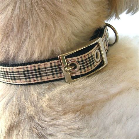 dog burberry harness|Burberry plaid dog collar.